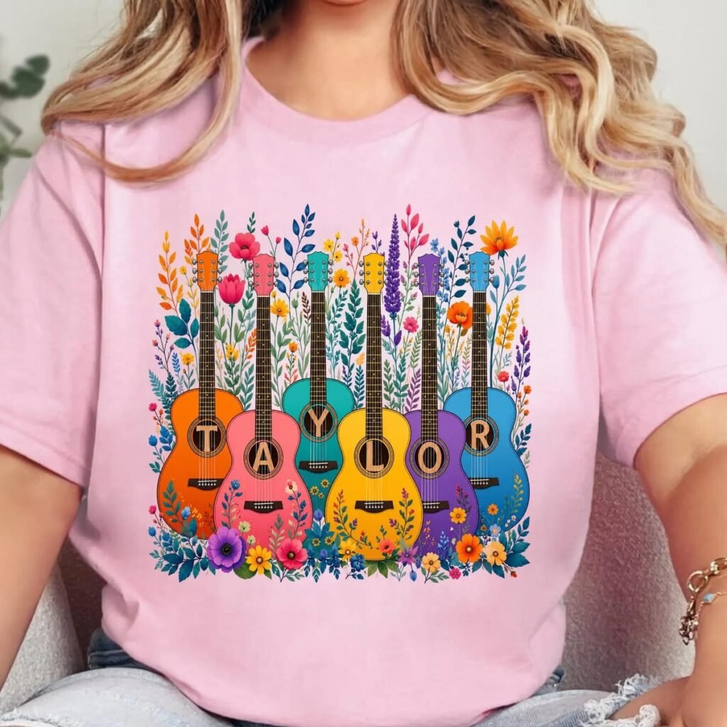 Rainbow Guitars & Wildflowers Tee