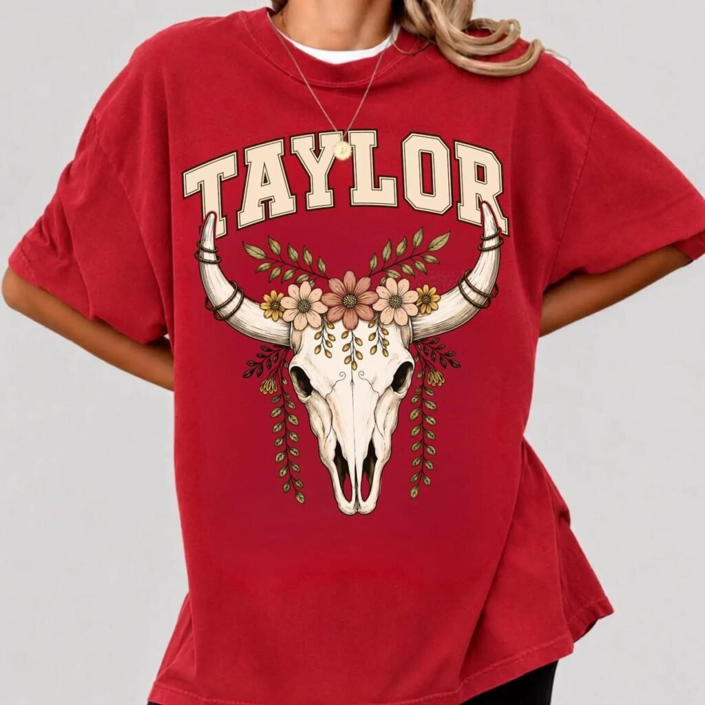 Cowgirl Skull Varsity Tee